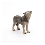 Figurine Loup hurlant Papo en PVC, thème forêt, Collection Animaux sauvages, jouet éducatif idéal pour enfants et collectionneurs