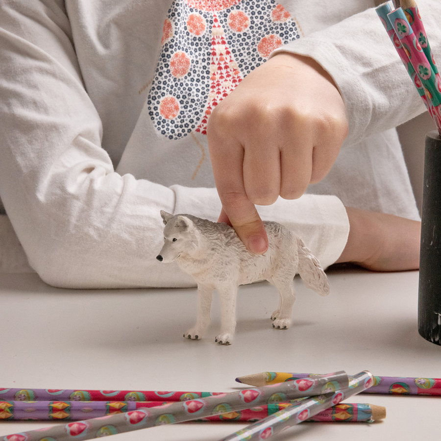 Figurine Loup polaire Papo en PVC, Collection Animaux sauvages, jouet éducatif idéal pour enfants et collectionneurs