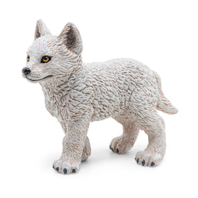 Figurine Jeune loup polaire Papo en PVC, Collection Animaux sauvages, jouet éducatif idéal pour enfants et collectionneurs