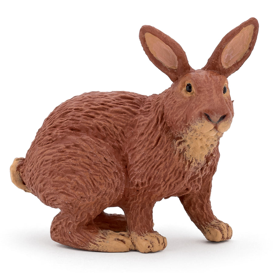 Figurine Lapin marron Papo en PVC, thème basse-cour, Collection Vie à la ferme, jouet éducatif idéal pour enfants et collectionneurs