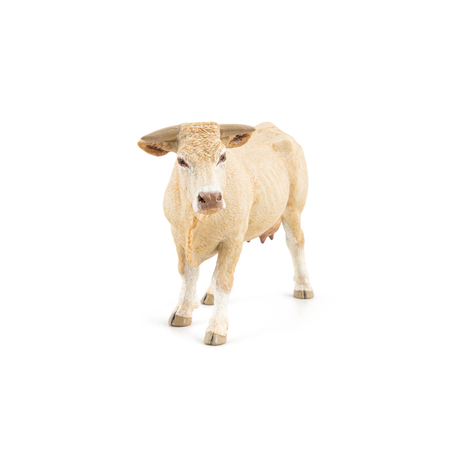 Blonde d'Aquitaine Papo en PVC, Collection Vie à la ferme, jouet éducatif idéal pour enfants et collectionneurs