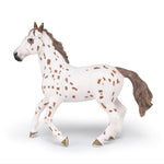 Jument appaloosa brune Papo en PVC, Collection chevaux, jouet éducatif idéal pour enfants et collectionneurs