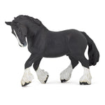 Etalon shire noir Papo en PVC, Collection chevaux, jouet éducatif idéal pour enfants et collectionneurs