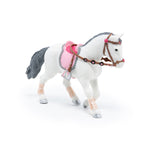 Figurine Poney de promenade Papo en PVC, Collection chevaux, jouet éducatif idéal pour enfants et collectionneurs