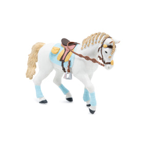 Figurine Cheval de la cavalière fashion bleue Papo en PVC, Collection chevaux, jouet éducatif idéal pour enfants et collectionneurs